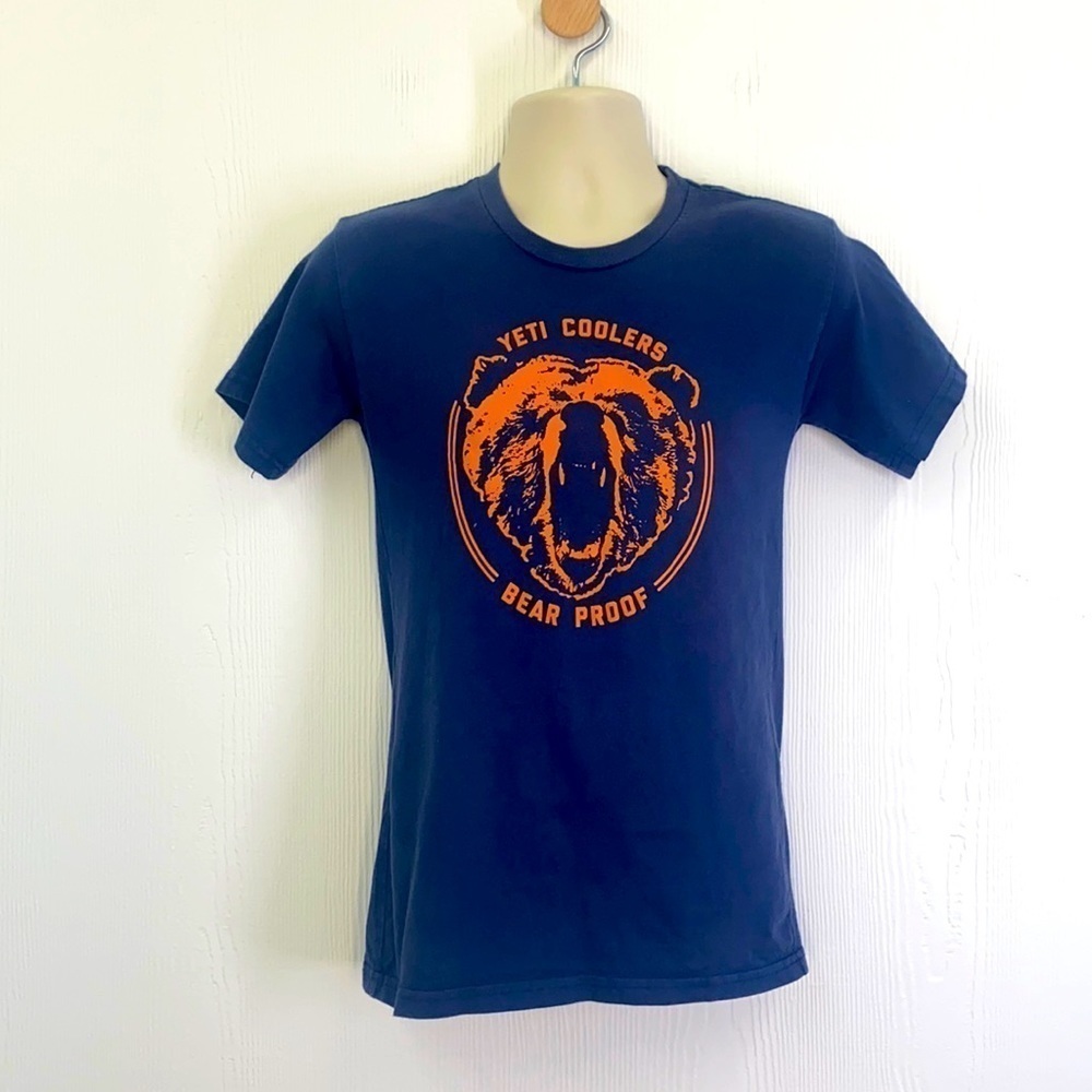 Yeti - Yeti Coolers Bear Proof With Bear Face Navy and Orange Size Small